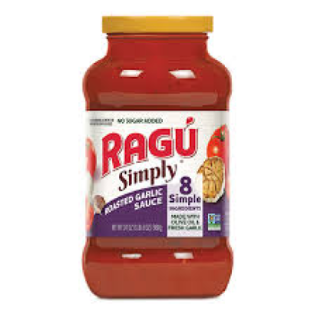 RAGU SIMPLY SAUCE ROASTED GARLIC 24OZ
